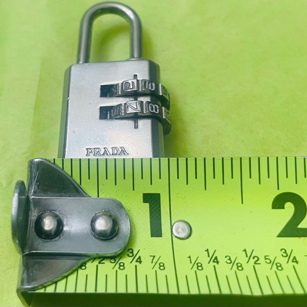 Prada Authentic Vintage Silver Combination Padlock - image 3